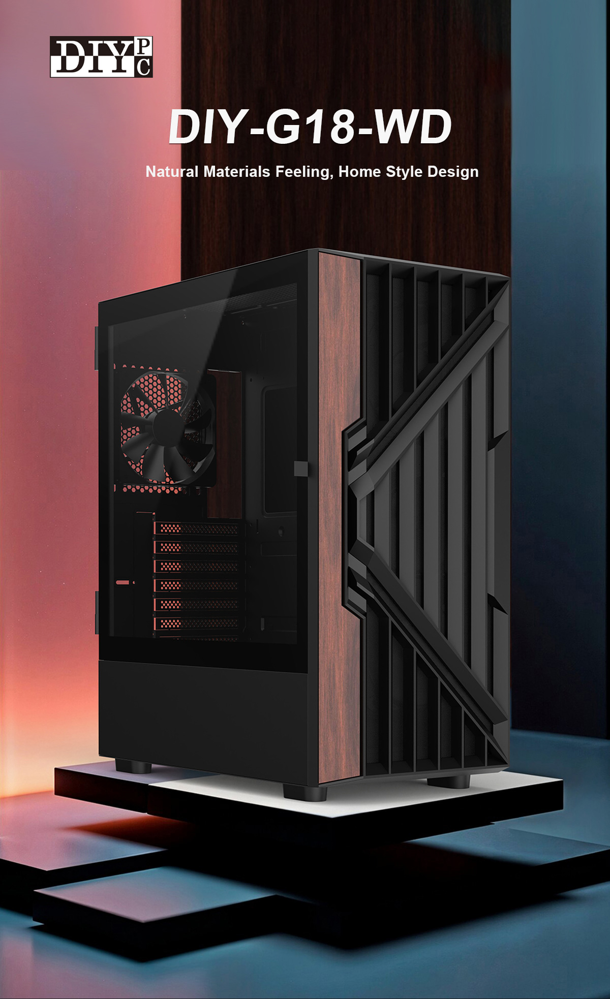 ディスク　DIYパソコン DIYPC DIY-G18-WD Black Case (Computer Cases - ATX Form) - Newegg.com
